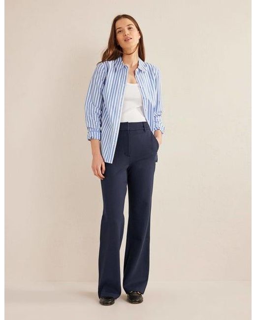 Boden Blue Hampshire Flared Pants