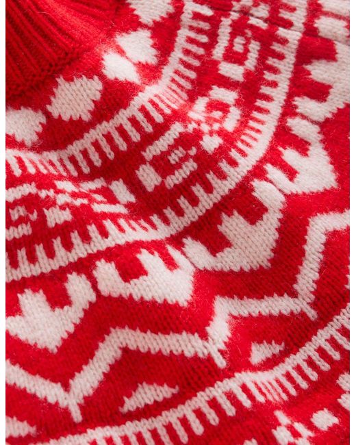Boden Red Marion Merino High Neck Jumper