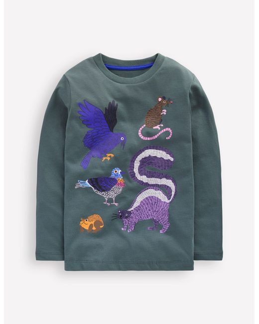 T-Shirt Imprimé À Manches Longues-Amis Des Bois Fumée Boden pour homme en coloris Gray