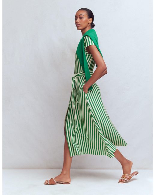 Boden Green Marcia Jersey Shirt Dress