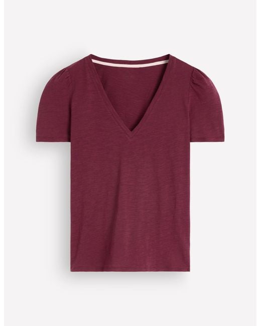 Boden Multicolor Sophie V-Neck Slub T-Shirt