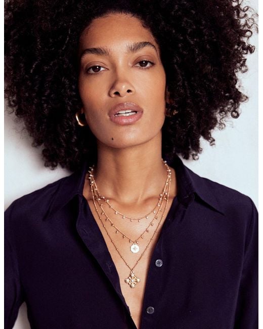 Boden White Layering Necklace