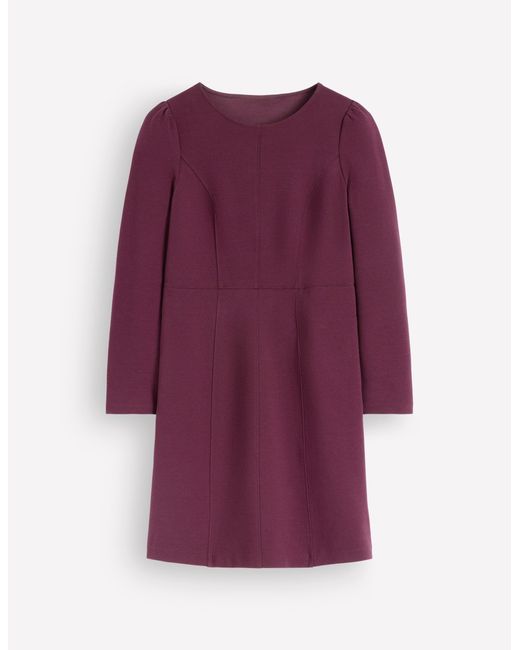 Boden Purple Marla Seamed Ottoman Dress
