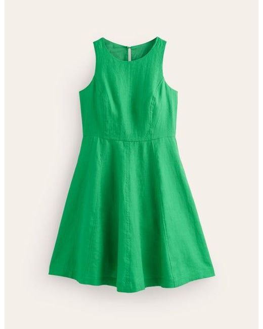 Boden Green Carla Linen Short Dress