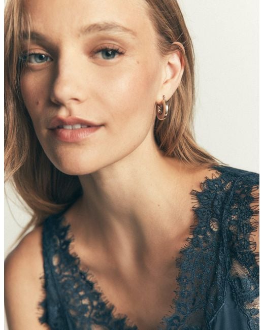 Boden Metallic Small New Hoops