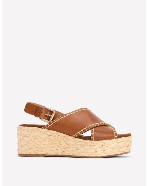 Boden Brown Cross Strap Espadrille