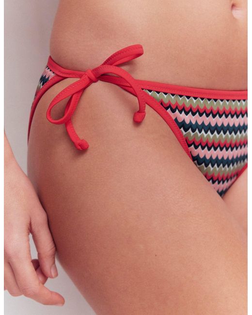 Boden Red Symi Reversible Bikini Bottoms