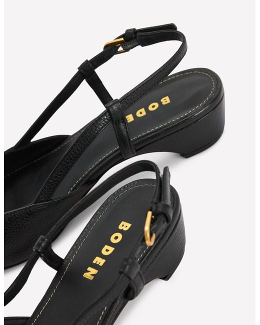 Boden Gray Mini Block Sling Backs