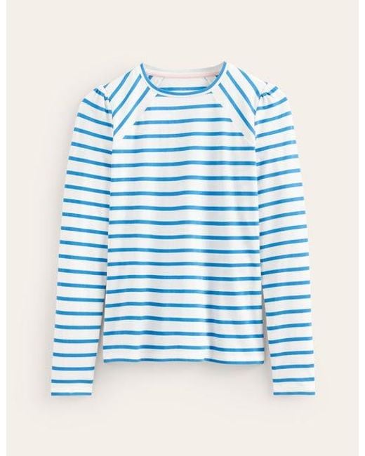 Boden Blue Arabella Gestreiftes T-Shirt Damen