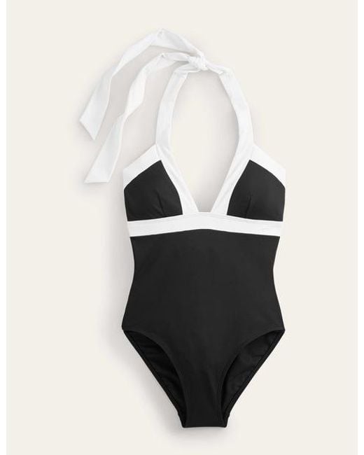 Boden Black Ithaca Halter Swimsuit