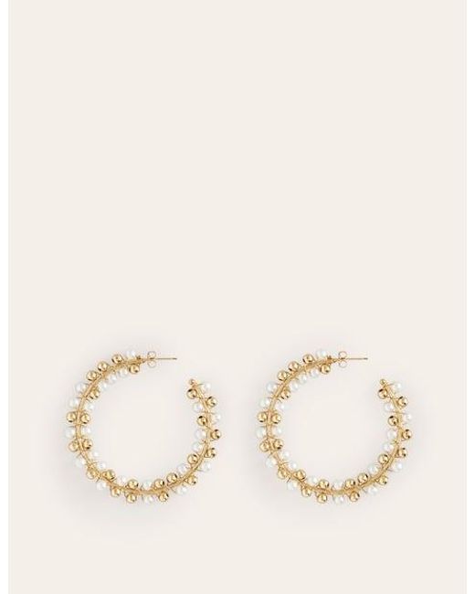 Boden Natural Beaded Hoops