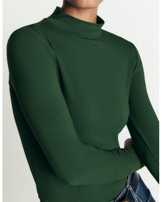 Boden Green High Neck Jersey Top