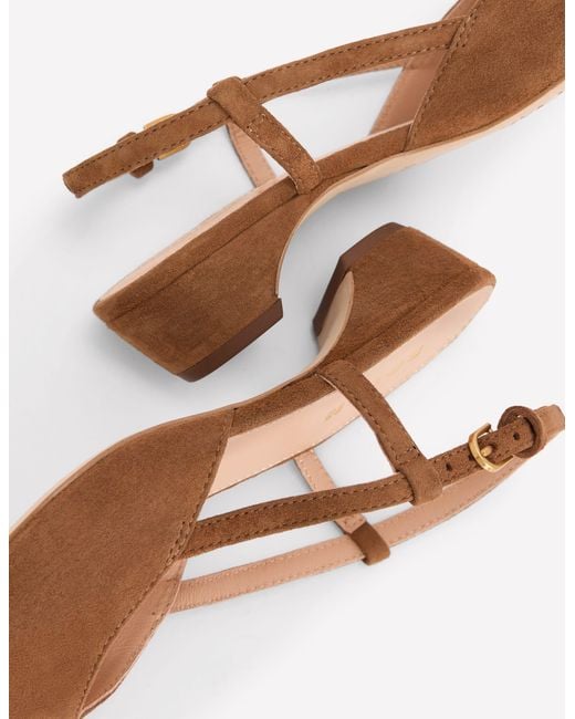 Boden Brown Mini Block Sling Backs
