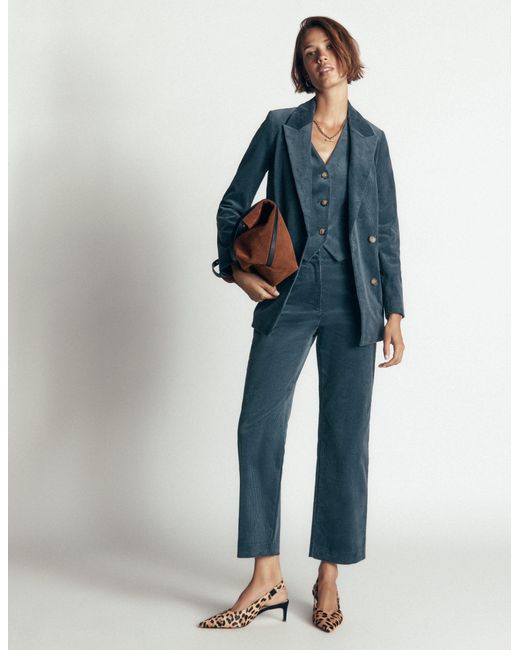 Boden Blue Double Breasted Blazer