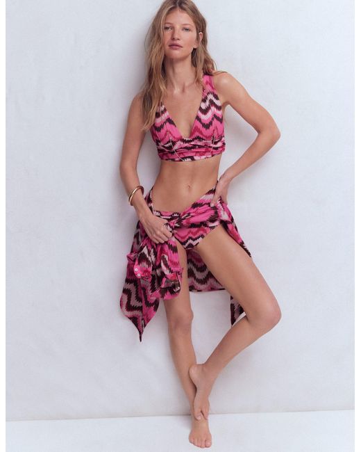 Boden Pink Classic Fold Bikini Bottoms