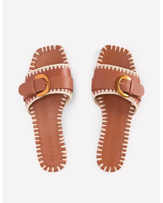 Boden Pink Trim Detail Flat Sandal