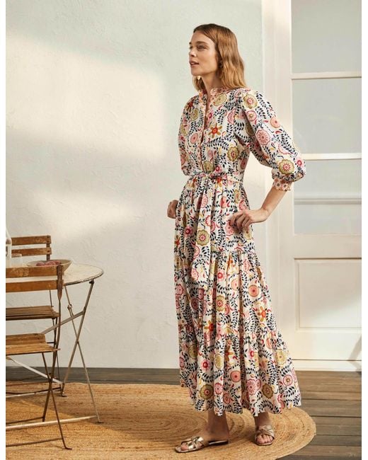 boden ava tiered maxi dress Boden Ava Tiered Maxi Dress in White