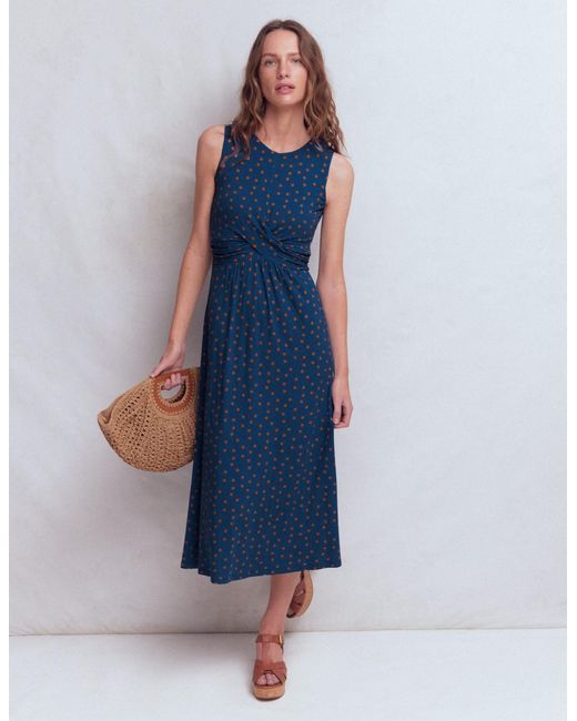 Boden Blue Zara Cross Waist Jersey Dress