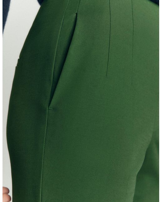 Boden Green Slim Leg Cotton Trousers