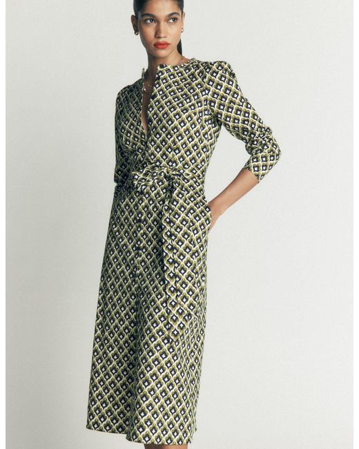 Boden Green Louise Midi Shirt Dress