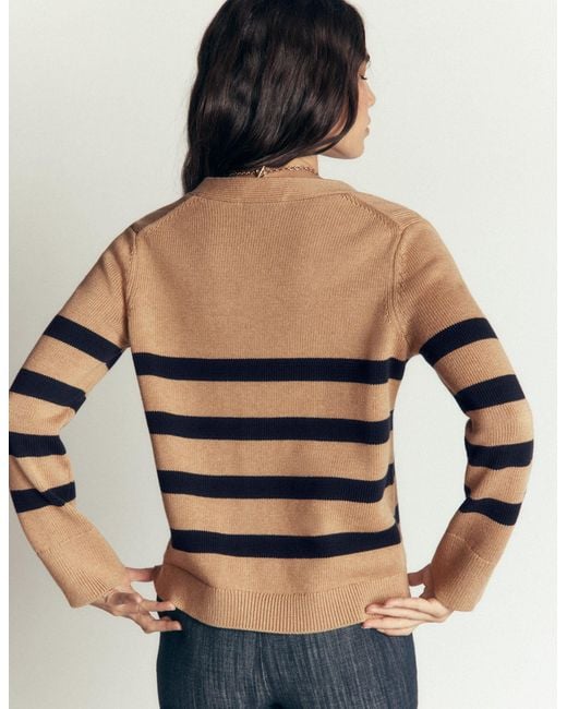 Boden Blue Lucy Relaxed Cotton Cardigan