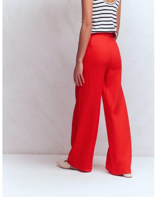 Boden Brown Belgravia Linen Trousers