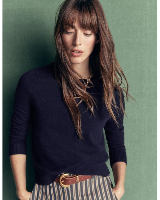 Boden Gray Elsie Cashmere Crew Jumper