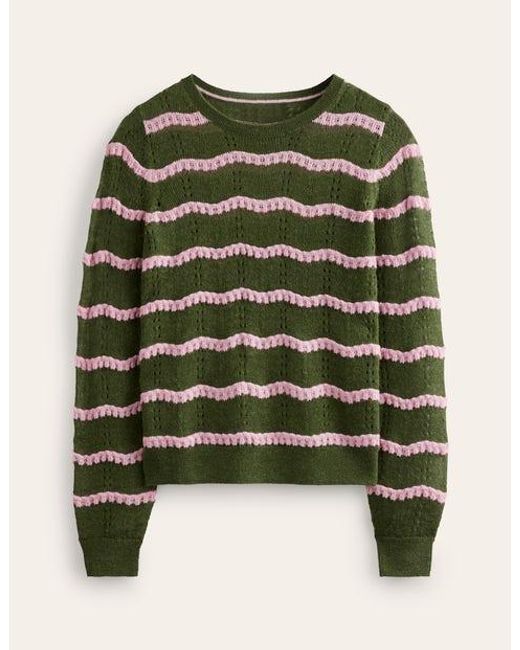 Boden Green Kuscheliger Pullover Mit Pointelle-Stickerei Damen