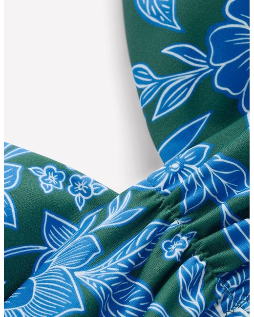 Boden Blue Mykonos Deep V Bikini Top