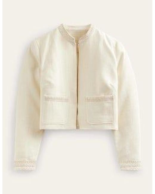 Boden Natural Cropped Cotton Jacket