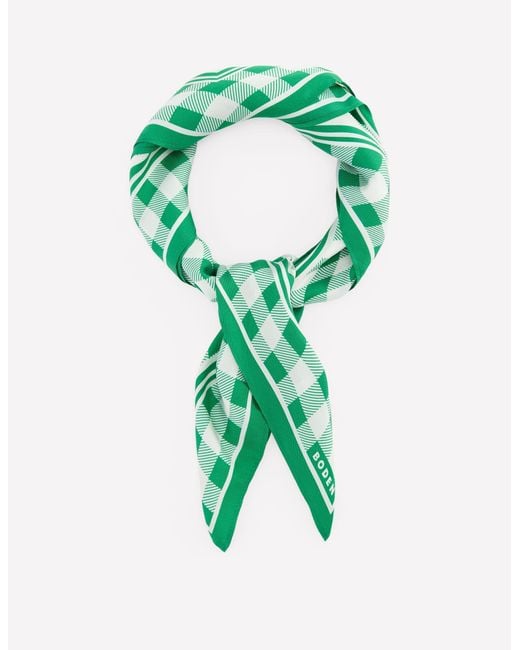 Boden Green Elisabeth Silk Square Scarf