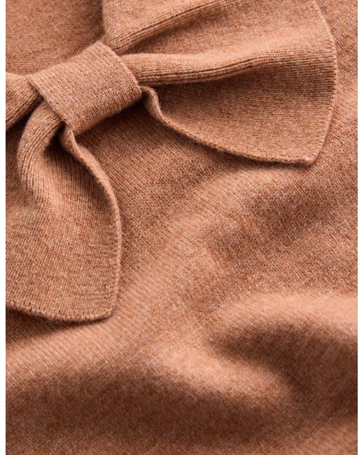 Boden Blue Bow Neck Knitted Jumper