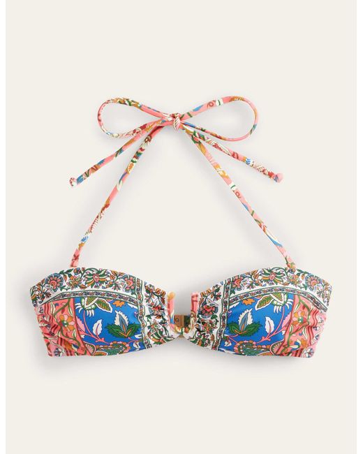 Boden Halterneck Ubar Bikini Top Delft in Blue Lyst