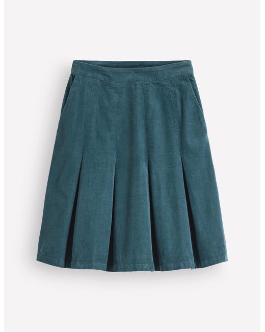 Boden Blue Flippy Cord Skirt
