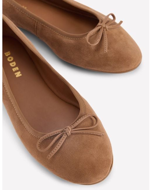 Boden Brown Patti Round Toe Ballet Flats