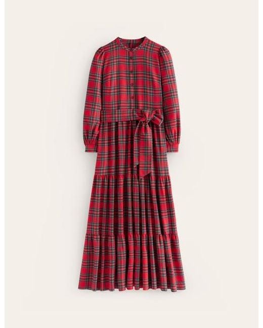 Boden Alba Check Maxi Dress in Red Lyst
