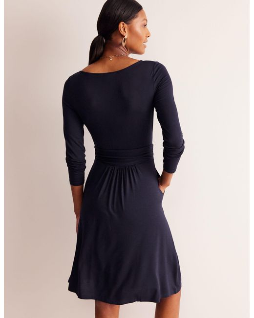 Boden Blue Amelie Long Sleeve Dress