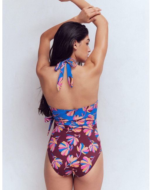 Boden Multicolor Tilos Tie Side Swimsuit