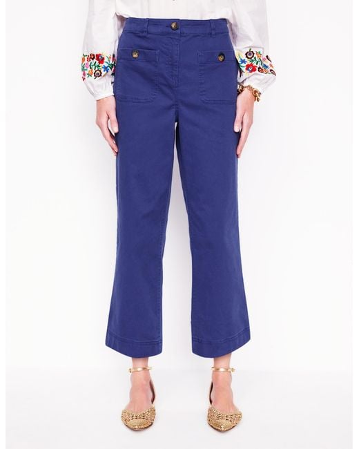 Boden Blue Patch Pocket Crop Chino
