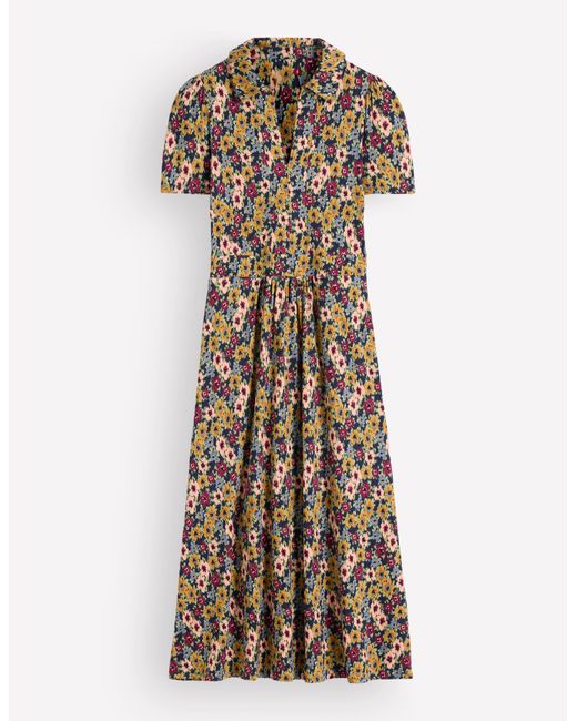 Boden Brown Heidi Jersey Midi Tea Dress