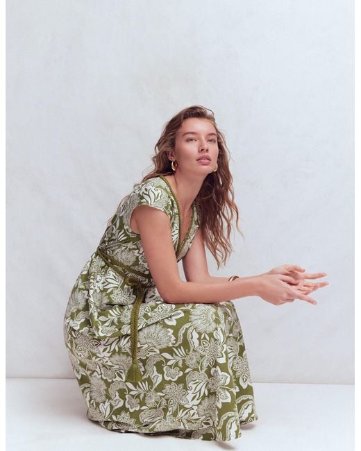 green rope dress Chartreuse Velvet Bell Sleeve L layered jersey Square Neck Wrinkles Texture Twisted