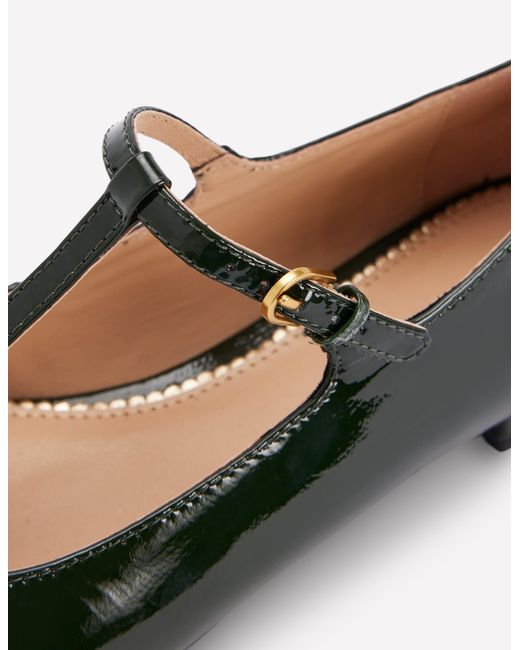 Boden Green Round Toe T-Bar Flats
