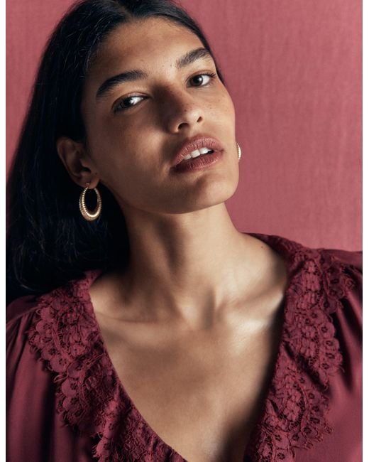 Boden Metallic Large Hoops