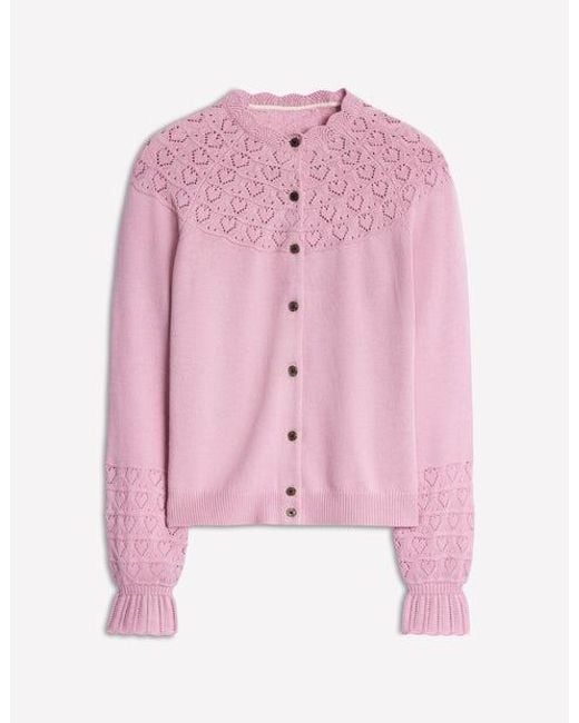 Boden Pink Pretty Raglan Cardigan