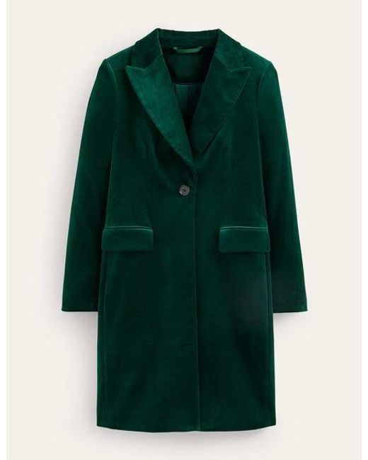 Boden Green Canterbury Velvet Coat