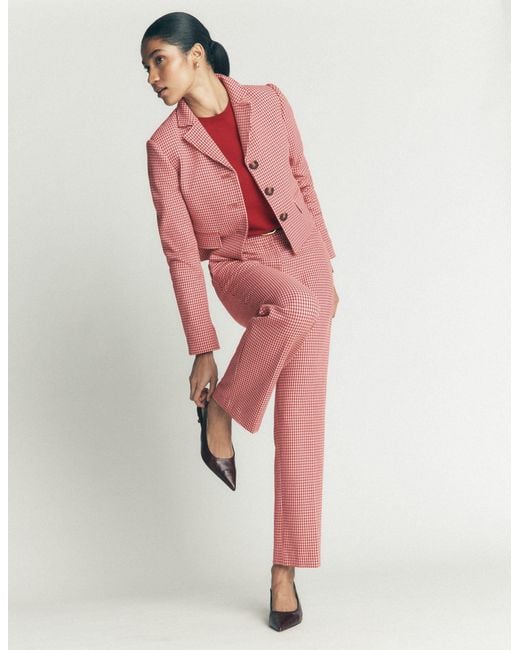Boden Red Canonbury Cotton 7/8 Trousers
