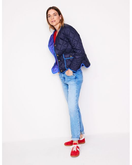 Boden Blue Derby Quilted Jacketnavy, Tigers Eye