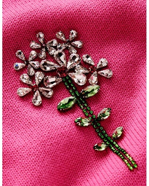 Boden Red Embellished T-Shirt