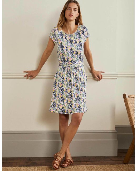 knee length turquoise dress A-line Small Round Collar Knee Length Chiffon Beaded Prom Dress