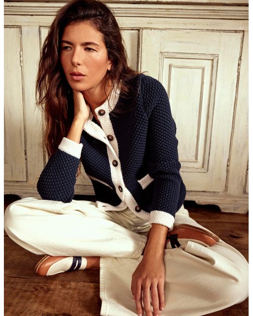 Boden Blue Libby Knitted Jacket